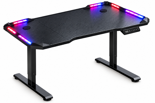 APEX RGB | Bureau Gaming Assis Debout Électrique avec LED