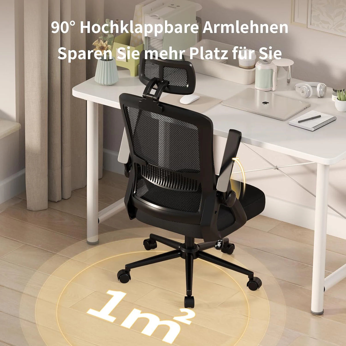 SEAT FLEX Gris clair | Chaise Ergonomique avec Soutien Lombaire