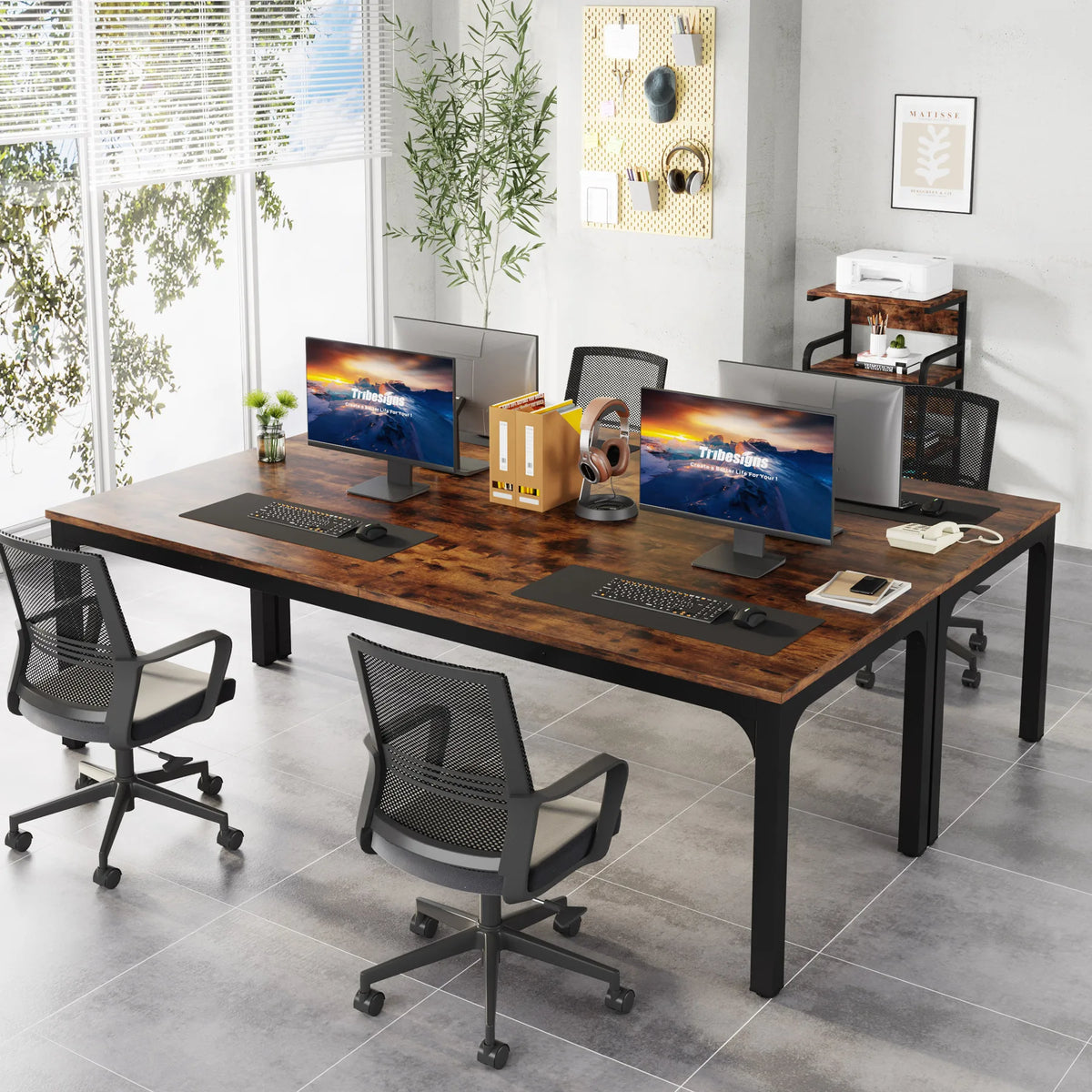 EvoDesk CORE Chêne gris | Grand Bureau 200 × 70 cm