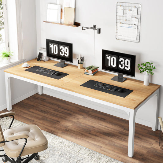 EvoDesk CORE Bois clair | Grand Bureau 200 × 70 cm