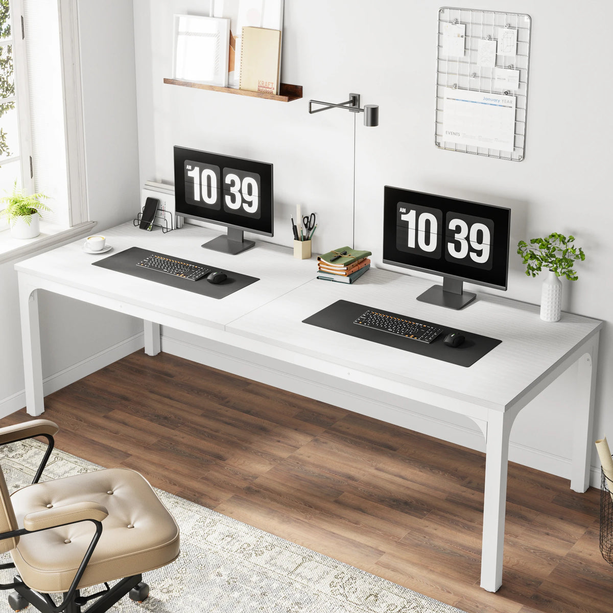 EvoDesk CORE Bois clair | Grand Bureau 200 × 70 cm