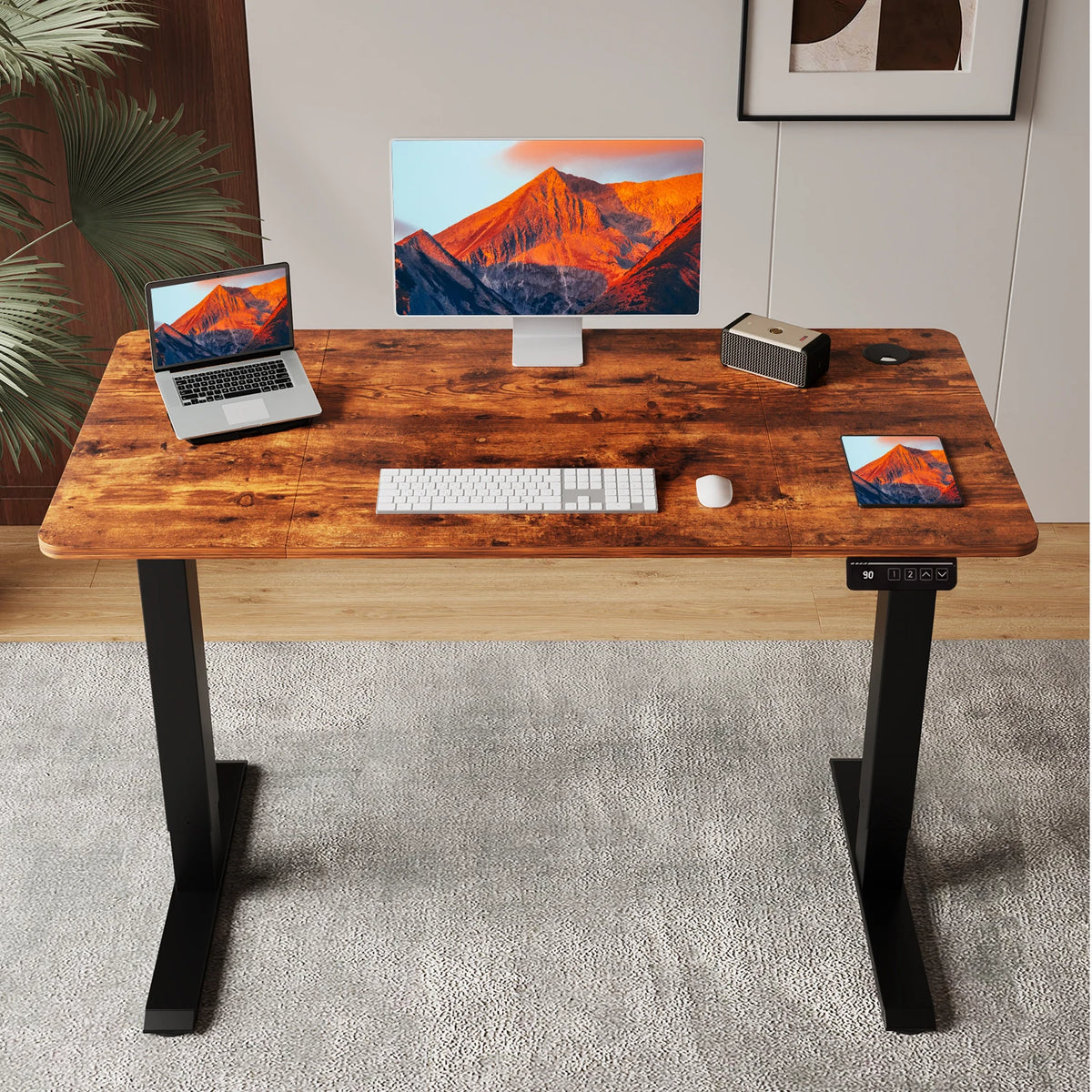 Bureau assis debout FLOW Noir